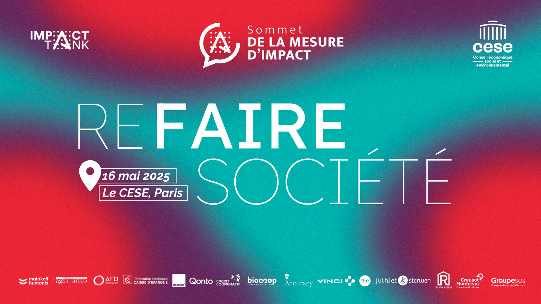 Sommet 2025 Impact Tank le 16 mai au CESE, Paris